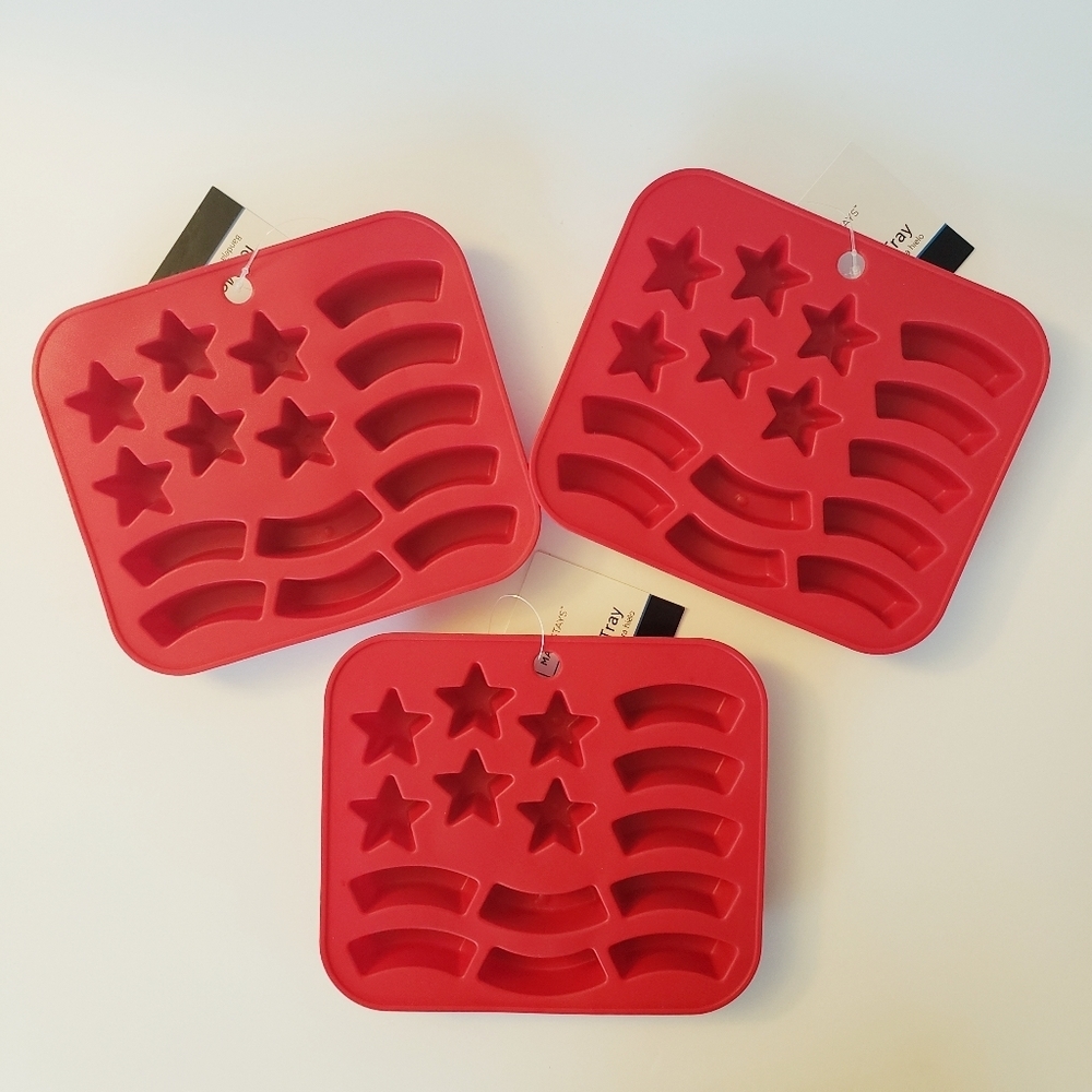 NWT Mainstays 3 Flags Ice Mold Trays